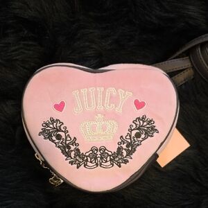 Juicy Couture Pink Heart-Shaped Retro Chic Crossbody.
